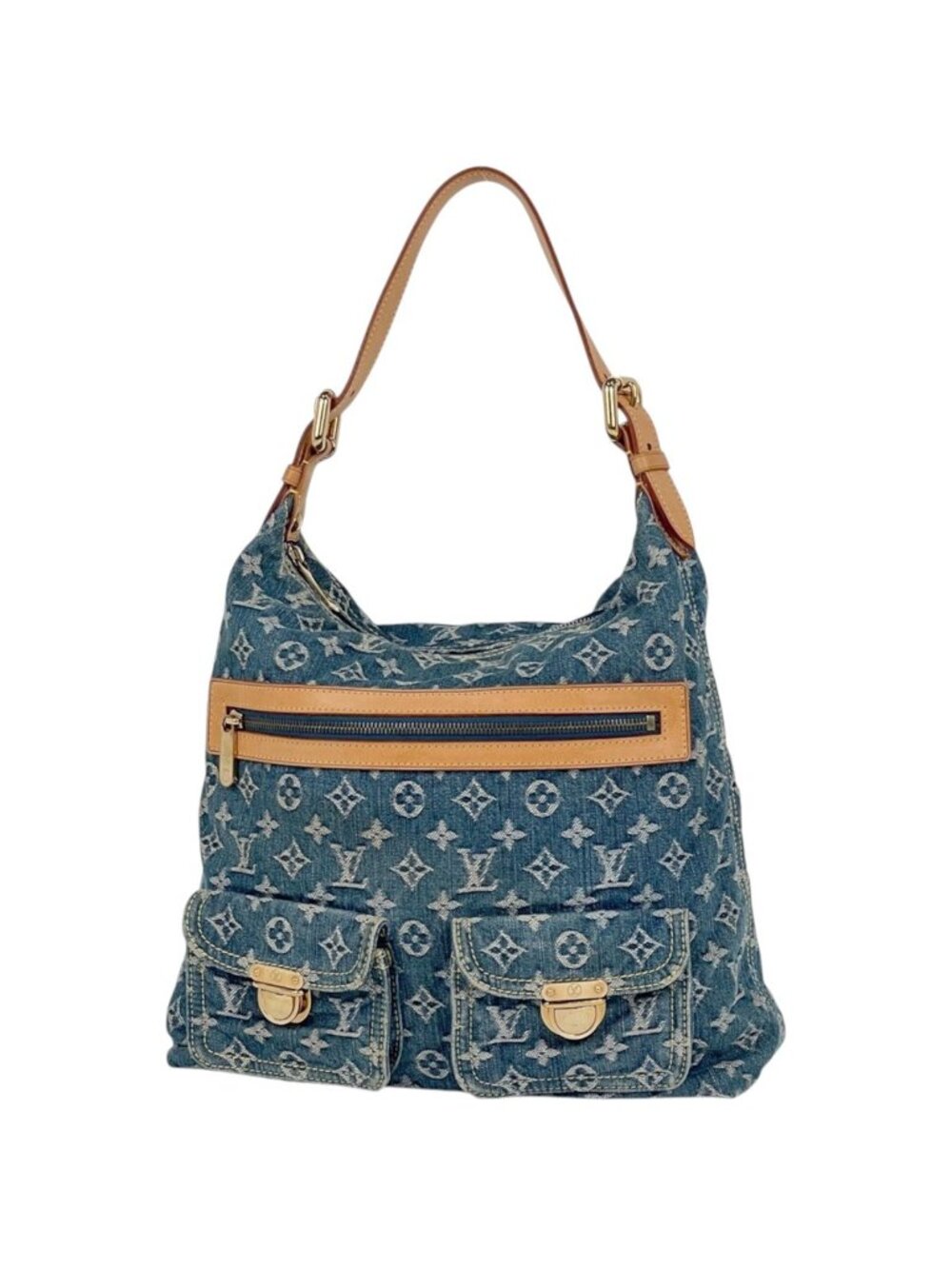 Louis Vuitton Baggy GM Shoulder Bag Monogram Denim Blue